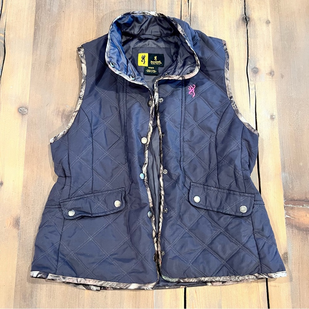 Browning Quilted Vest with Camo Trim